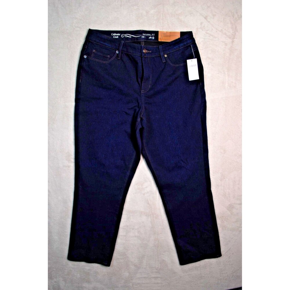 Coldwater Creek Jeans Women's Size 10 Dk Wash Slim Leg Capri Natural Fit NWT